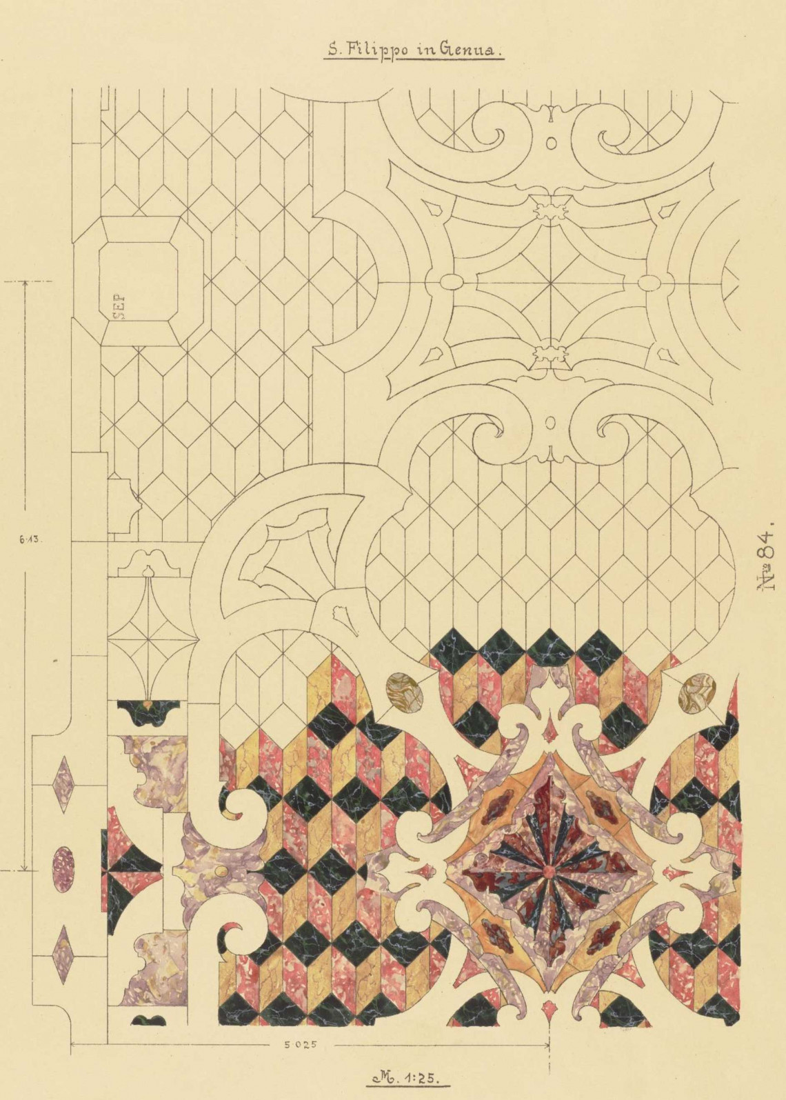 Arbeitsblattvorschau: Marmor-Mosaik-Mandala zum Ausmalen
